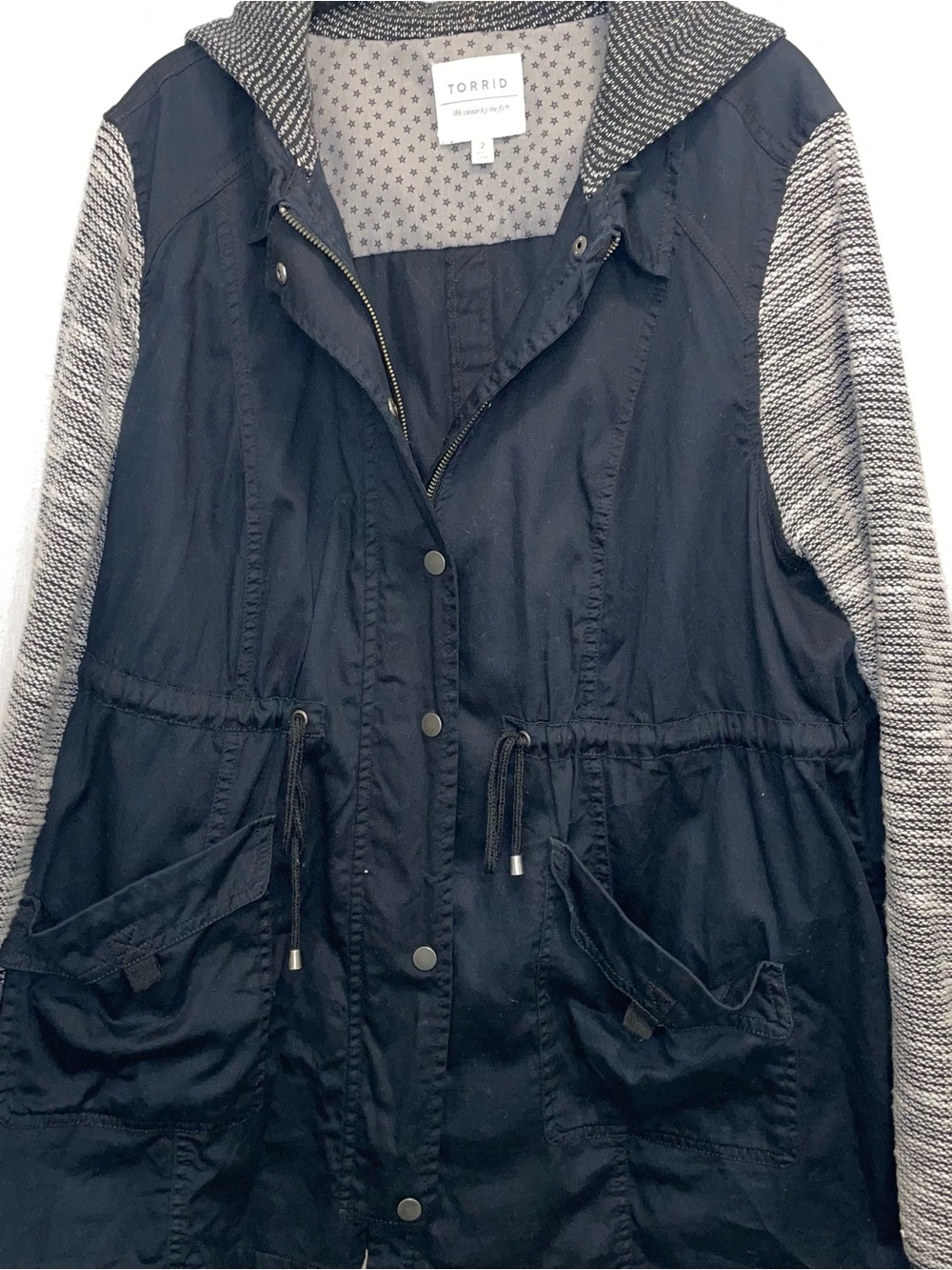 Torrid Black Utility Jacket 2X